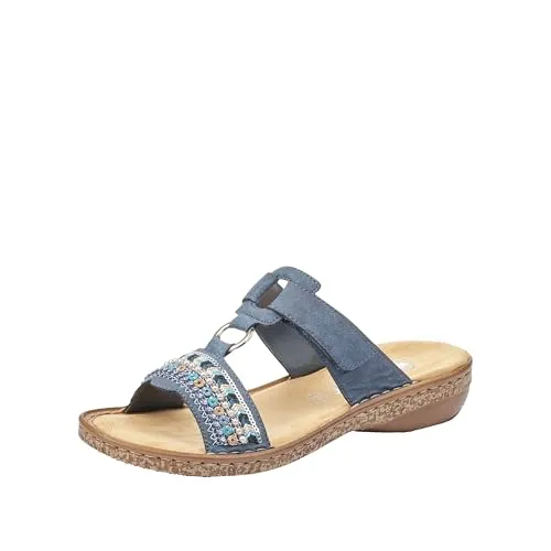 Rieker Damen Sandalen 628M6 - Wanderschuhe mit verstellbarem Klettverschluss und weicher Innendecksohle für höchsten Tragekomfort bei jedem Schritt.