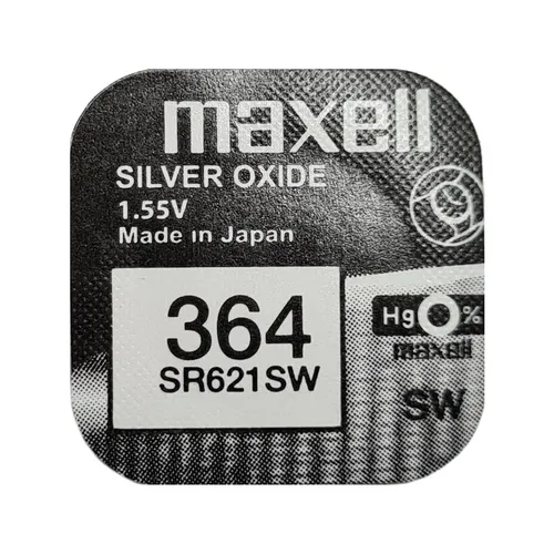 kQ Maxell 1er Blister Batterie Silver Oxide Knopfzelle 364 SR621SW 1.55V