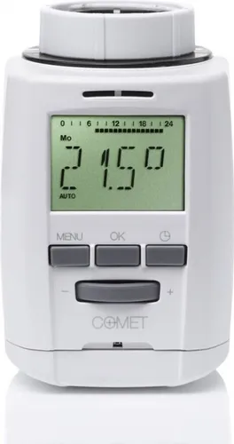 Eurotronic 700012 Sparmatic Comet - Energiesparregler für Heizkostenersparnis - Thermostate: Programmierbarer Heizkörperthermostat mit Frost- und Kalkschutz, der automatisch die Temperatur reguliert und somit energieeffizient ist.