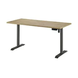 Composad Computertisch ENERGIA - Höhenverstellbar mit Memory-Funktion - Computertisch mit motorischer Höhenverstellung von 72 bis 120 cm, elegantes Artisan Eiche Dekor und stabiler anthrazitfarbener Metallrahmen für ergonomisches Arbeiten.