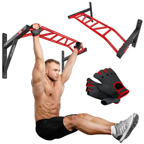 Hop-Sport Multigriff Klimmzugstange HS-2002K - Vielseitige Profi Pull Up Bar für Zuhause - Klimmzugstangen mit 14 Griffvariationen für effektives Training, robuste Stahlkonstruktion für bis zu 150 kg und schnelle Montage, ideal für kleine Räume.