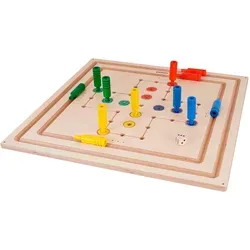 pedalo® Großbrett-Spielesammlung - extra großes Familienspiel - Gesellschaftsspiel für bis zu 4 Spieler, extra großes und stabiles Holzspielbrett (75 x 75 cm) sorgt für unvergessliche Spieleabende. Made in Germany von Pedalo.
