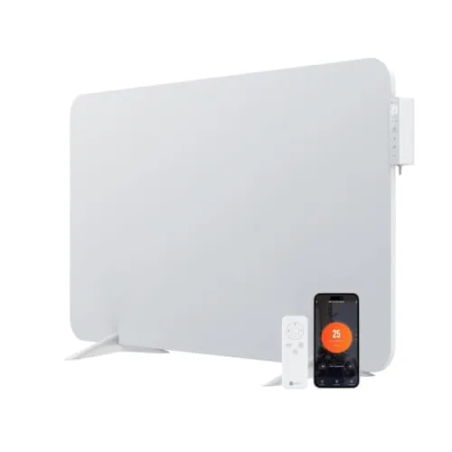 BRINGER Hybrid Infrarotheizung 2000 Watt - Weiß - Moderne Hybrid-Infrarotheizung mit Konvektion für ein angenehmes Raumklima. Flexibel als Wand- oder Standgerät einsetzbar, mit Smart-Thermostat und sicherer IP44-Schutzklasse.