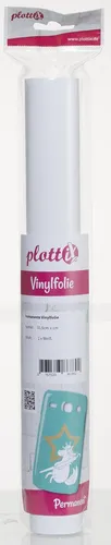 plottiX Vinylfolie permanent 31,50 cm x 1 m weiß PL0502026