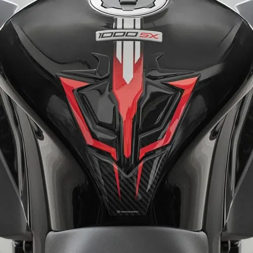 Resin Bike Aufkleber Motorrad Kompatibel Mit Kawasaki Ninja 1000 SX 2024 Rot. Schutz Motorrad Tank-Schutzfolie vor Stößen und Kratzern. Aufklebersatz 3D-Harzklebstoff - Stickers Made in Italy