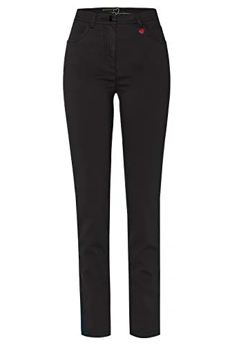 Relaxed by Toni Damen 5-Pocket-Hose »Meine Beste Freundin« in schmaler Passform - 40K Black | 891 - Damen-Hosen mit hoher Leibhöhe, schmalem Beinverlauf und unsichtbarem Gummizug für perfekten Tragekomfort.