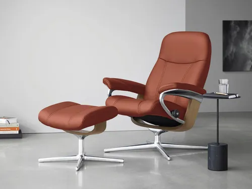 Stressless® Relaxsessel Consul, mit Cross Base, Größe S, M & L, Holzakzent Eiche