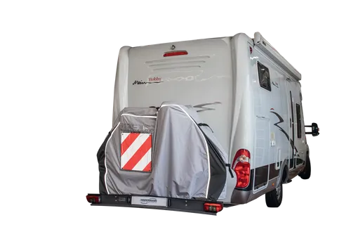HINDERMANN Fahrrad Schutzhülle Professional - Reifenzubehör für bis zu 2 Fahrräder, mit hochwertiger PU-Beschichtung und reflektierenden Streifen für optimale Sichtbarkeit und Schutz beim Transport.