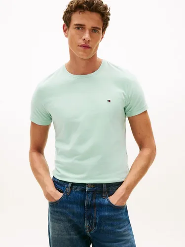 Tommy Hilfiger T-Shirt STRETCH SLIM FIT unifarben - Stylisches T-Shirt von Tommy Hilfiger im Slim Fit. Aus hochwertigem Baumwollmix mit Stretchanteil für optimalen Tragekomfort. Ideal für lässige Freizeitlooks oder schicke Anlässe.