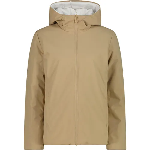 CMP Woman Padded Reverse Jacket FIX Hood cookie (P405) 50 - Vielseitige Wendejacke für Damen mit innovativer Wärmeisolierung und zuverlässigem Schutz vor Wind und leichtem Regen. Ideal für aktive Tage und modische Akzente.