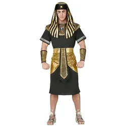 Carnival Party 5tlg. Kostüm "Pharaoh" in Schwarz/Gold, Größe XL - Herrenverkleidung für Fasching und Karneval, 5-teiliges Kostüm mit Glitzersteinen und Pailletten - ideal für unvergessliche Kostümpartys!