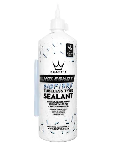 Peaty's Holeshot Biofibre Tubeless Tyre Sealant 5L - Tubeless Zubehör, um Reifenpannen schnell zu reparieren und die Fahrt sicherer zu gestalten – ideal für Mountainbiker und Radfahrer.
