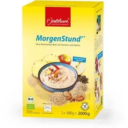 Jentschura MorgenStund bio 2000g - Glutenfreies Frühstücksmüsli mit Hirse, Buchweizen und fruchtiger Süße aus Apfel und Ananas, schnell zubereitet und vielseitig verfeinerbar.