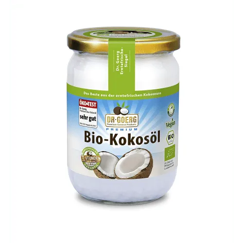 Dr. Goerg Bio Kokosöl 500ml -35% MHD - Speiseöl, kaltgepresst und in Premium Qualität, ideal für gesunde Küche und Veganer. Bio-zertifiziert mit deutschem und EU-Bio-Siegel.