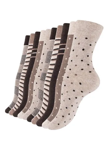 Vincent Creation® Socken Damen Socken Streifen & Punkte (10-Paar) in angenehmer Baumwollqualität