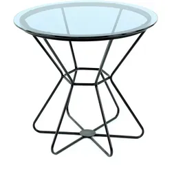 Concept Sunbeam Beistelltisch Grauglas - Schwarz