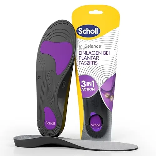 In-Balance Orthopädische Einlegesohlen für Damen & Herren - Einlegesohlen für mehr Komfort und Linderung bei Fersenschmerzen und Plantarfasziitis. Ideal für alle Schuharten und für den täglichen Gebrauch.