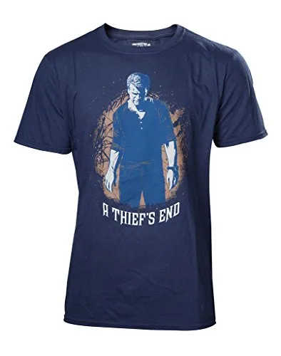 Uncharted 4 T-Shirt -M- A Thief's End, blau