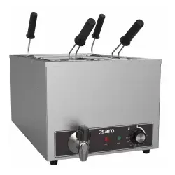SARO Pastakocher 25 Lite,r Modell RAGUSA - Großküchentechnik – Professioneller Edelstahl-Pastakocher mit 25 Litern Kapazität und zwei Körben für gleichzeitiges Garen. Ideal für Gastronomie und Großküche, mit integriertem Ablasshahn und Sicherheitsthermostat.