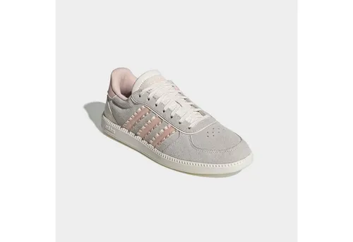 adidas Damen BREAKNET Sleek Shoes – Chalk White/Blush Pink/Off White, 40 2/3 EU - Stylische Sneaker für Damen mit regulärer Passform, aus hochwertigem Leder und Synthetik, ideal für den Alltag. Die Gummiaußensohle sorgt für optimalen Komfort.