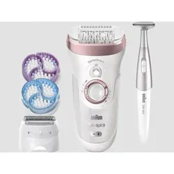 Epilierer Silk-epil 9-980 SkinSpa SensoSmart - kabellos, extra breiter Kopf mit SensoSmart-Drucksensortechnologie für effektive Haarentfernung