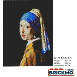 Jekca Set Bausteine Girl With A Pearl Earring - Kreatives Steckbaustein-Set zur Nachbildung des berühmten Gemäldes. Ideal für Kunstliebhaber und als originelles Geschenk. Fördert die Kreativität und Fingerfertigkeit.