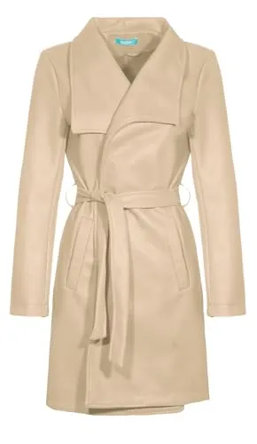 malito Damen Trenchcoat Beige XXL – Stilvoller Übergangsmantel mit Gürtel und Taschen - Klassischer Trenchcoat für Herbst und Winter. Mit schickem Revers und praktischen Eingriffstaschen. Pflegeleicht und komfortabel, ideal für den Alltag. Verfügbar in verschiedenen Größen und Farben.