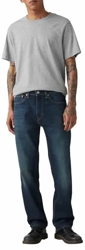 Levi's® Straight-Jeans 505 REGULAR blau 34 - Bequeme Straight-Jeans für den Alltag, aus atmungsaktivem und elastischem Material. Ideal für einen lässigen Look mit praktischen Taschen und Gürtelschlaufen.