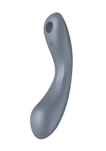Satisfyer, Vibrator, Druckwellenvibrator, 'Curvy Trinity 1', 17,5 cm, Wasserdicht (IPX7), 2 getrennt steuerbare Funktionen, Flüster Modus, Farbe:grau