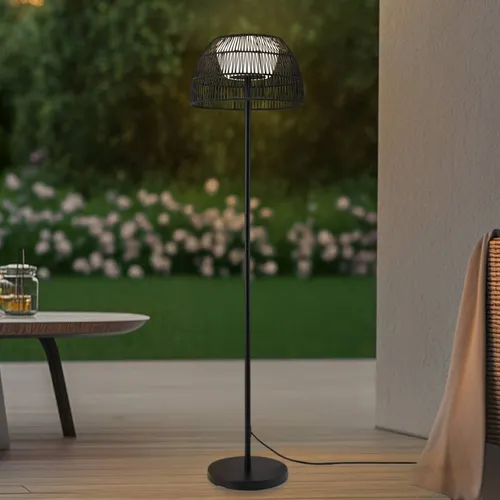 Lucande LED-Außenstehleuchte Heribio, 153 cm - Schwarz - Stehleuchten für den Außenbereich: Elegante 153 cm hohe Leuchte mit IP44 Schutz gegen Spritzwasser, ideal für Terrasse und Garten. Inklusive energiesparendem LED-Leuchtmittel für stimmungsvolle Lichtakzente.