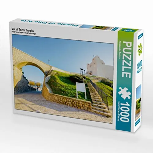 Calvendo Via di Torre Troglia 1000 Teile Puzzle - Klassisches Puzzle mit 1000 Teilen, zeigt die malerische Küstenstadt Sperlonga in Italien – ideal für entspannende Stunden und kreative Freizeitgestaltung.