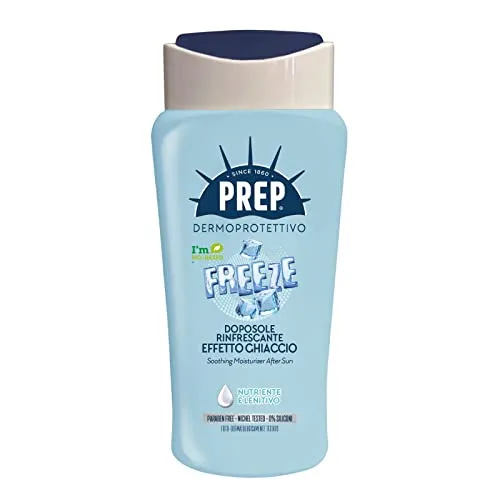 Prep, Erfrischende Aftersun Eis-Effekt, Hautschützende After-Suncreme, nährend und beruhigend, dermatologisch getestet, mit Menthol, Aloe Vera, Kaktusfeige, ohne Parabene, Nickel oder Silikone