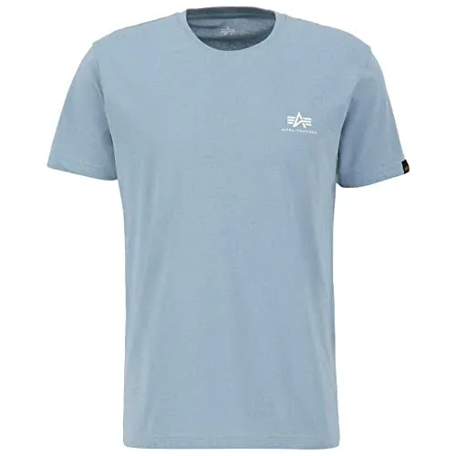 Alpha Industries Basic T-Shirt für Herren mit kleinem Logo in Greyblue - Stylisches Herren-T-Shirt im Regular Fit aus hochwertiger Baumwolle. Ideal für den Alltag und vielseitig kombinierbar.