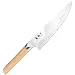 KAI Seki Magoroku Composite Kochmesser 20 cm - Handgefertigt in Japan - Kochmesser aus SUS420J2 und VG 10 Stahl, mit exquisitem Pakkaholzgriff. Ideal für Fleisch, Fisch und Gemüse - vereint traditionelle Handwerkskunst und moderne Technologie.