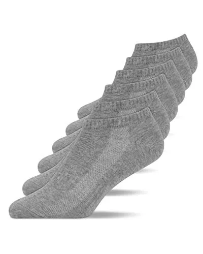 SNOCKS Sneakersocken für Herren & Damen - 6 Paar aus Bio-Baumwolle - Sneakersocken aus Bio-Baumwolle für jeden Anlass, mit innovativem Anti-Schweiß-Streifen für trockene Füße und plastikfreier Verpackung.