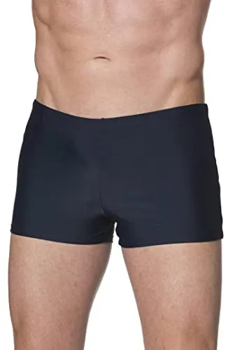 JP 1880 Herren Badehose in Schwarz, 4XL EU - Badehose im Retro-Stil für Übergrößen, mit passgenauer elastischer Taille und verstellbarem Kordelzug für sicheren Sitz. Ideal für aktive Männer, die am Strand oder im Wasser stylish sein möchten.