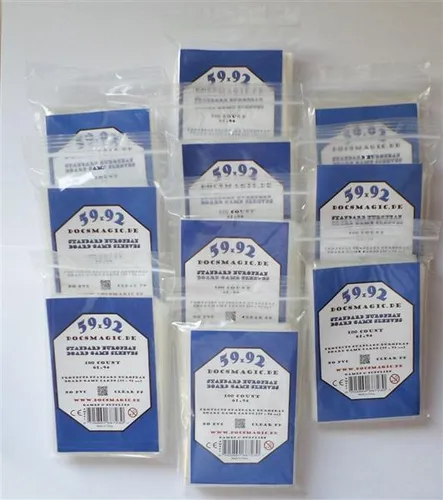 1.000 Docsmagic.de Standard European Board Game Sleeves - 10 Packs - 61 x 94 - E