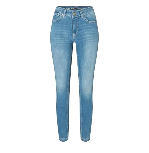 MAC Skinny-fit-Jeans DREAM SKINNY 42/32 - Stylische Skinny-Fit-Jeans in 'D492 fancy lake blue washed' für eine schmale Silhouette. Ideal für den Alltag, mit bequemem Sitz und leicht erhöhter Leibhöhe.