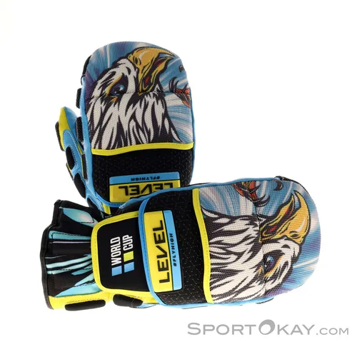 Level Worldcup CF Mitt Skihandschuhe - Mehrfarbig - Größe 10 - Hochwertige Skihandschuhe für anspruchsvolle Wintersportler. Wasserdichtes Ziegenleder, hervorragender Grip und innovative Isolierung sorgen für besten Komfort bei kaltem Wetter.