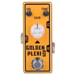 Tone City Golden Plexi V2 - Distortion Pedal - Gitarren-Effektgeräte; Klassisches Distortion-Pedal mit dynamischer Reaktion und breitem Gain-Bereich für Blues, Rock und Metal; Überarbeitete V2-Version mit verbesserter Signal-To-Noise Ratio.