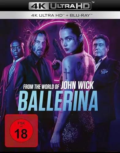 Vorbestellung: From the World of John Wick: Ballerina 4K Ultra HD Blu-ray - 4K Ultra HD Blu-ray, spannende Action aus dem John Wick Universum, FSK 18, ideal für Fans und Sammler, Veröffentlichung am 26.09.2025