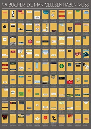 Bücher, die man gelesen haben muss: Eine Leseliste zum Freirubbeln. Die Klassiker der Weltliteratur. Das perfekte Geschenk für Weihnachten, Geburtstag oder zwischendurch 99