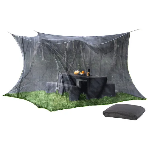infactory XXL Fliegennetz für Innen und Außen - Kasten-Form mit 300 x 300 x 250 cm, ideal für Garten und Camping. Engmaschiges 220 Mesh schützt effektiv vor Mücken und ist aus strapazierfähigem Polyester gefertigt.