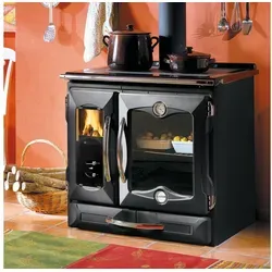 La Nordica Kaminofen La Nordica Suprema 4.0 Küchenofen Guss Schwarz, 9 kW