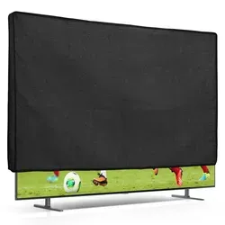 Hülle für 65" TV - Staubschutz Abdeckhaube - TV-Ständer & -Wandhalterungen, schützt Ihren Fernseher vor Staub und Kratzern mit einer stilvollen dunkelgrauen Abdeckung.