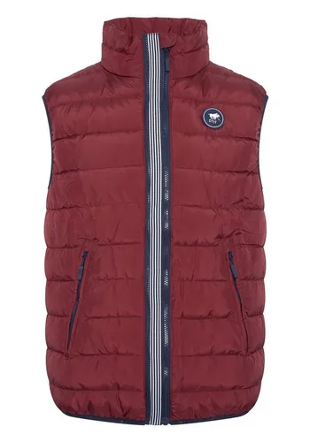 Polo Sylt Steppweste Herren rot - Funktionsjacke mit authentischem Steppmuster und lässigem Double-Reißverschluss, ideal für Frühling und Herbst.