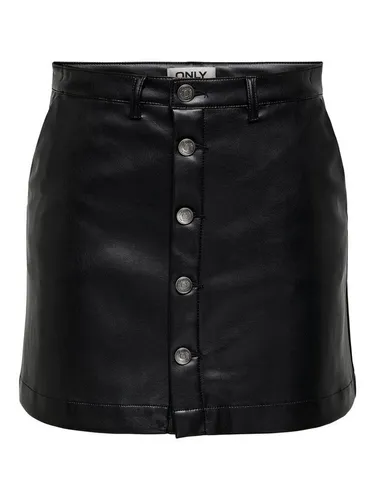 ONLY Female Lederrock ONLAMAZING-Liora - Stylischer Mini-Lederrock mit hoher Taille, aus 100% Polyester für einen modernen Look und perfekten Tragekomfort.