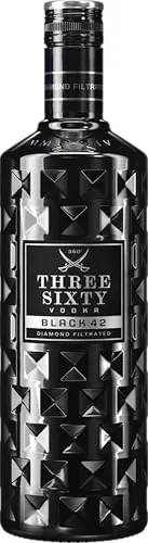 THREE Sixty Vodka Black 42% Vol. - Premium Wodka mit 42% Vol., ideal für Cocktails oder pur. Genießen Sie den einzigartigen Geschmack und die hohe Qualität – perfekt für besondere Anlässe!