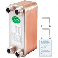 VEVOR EATB12 Plattenwärmetauscher aus Edelstahl 316L - Der VEVOR EATB12 Plattenwärmetauscher überzeugt durch hohe Wärmeleistung und niedrigen Energieverbrauch. Ideal für vielseitige Anwendungen, kompakt und flexibel, mit speziellen MNPT-Ports für einfache Installation.