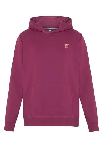 Polo Sylt Herren Hoodie mit bunter Logo-Stickerei, Grape Wine, XXL - Hochwertiger Baumwollmix-Hoodie mit Kapuze und Kängurutasche. Das Enzyme-Wash-Finish sorgt für ein besonders weiches Tragegefühl. Ideal für lässige Freizeitlooks.